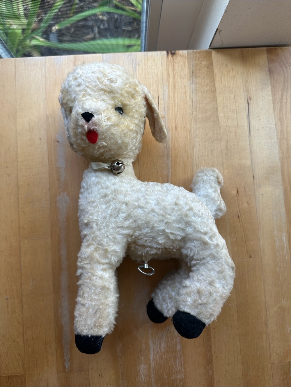 Vintage Krueger NYC Musical Plush Lamb Wind Up Sheep Toy Mid Century